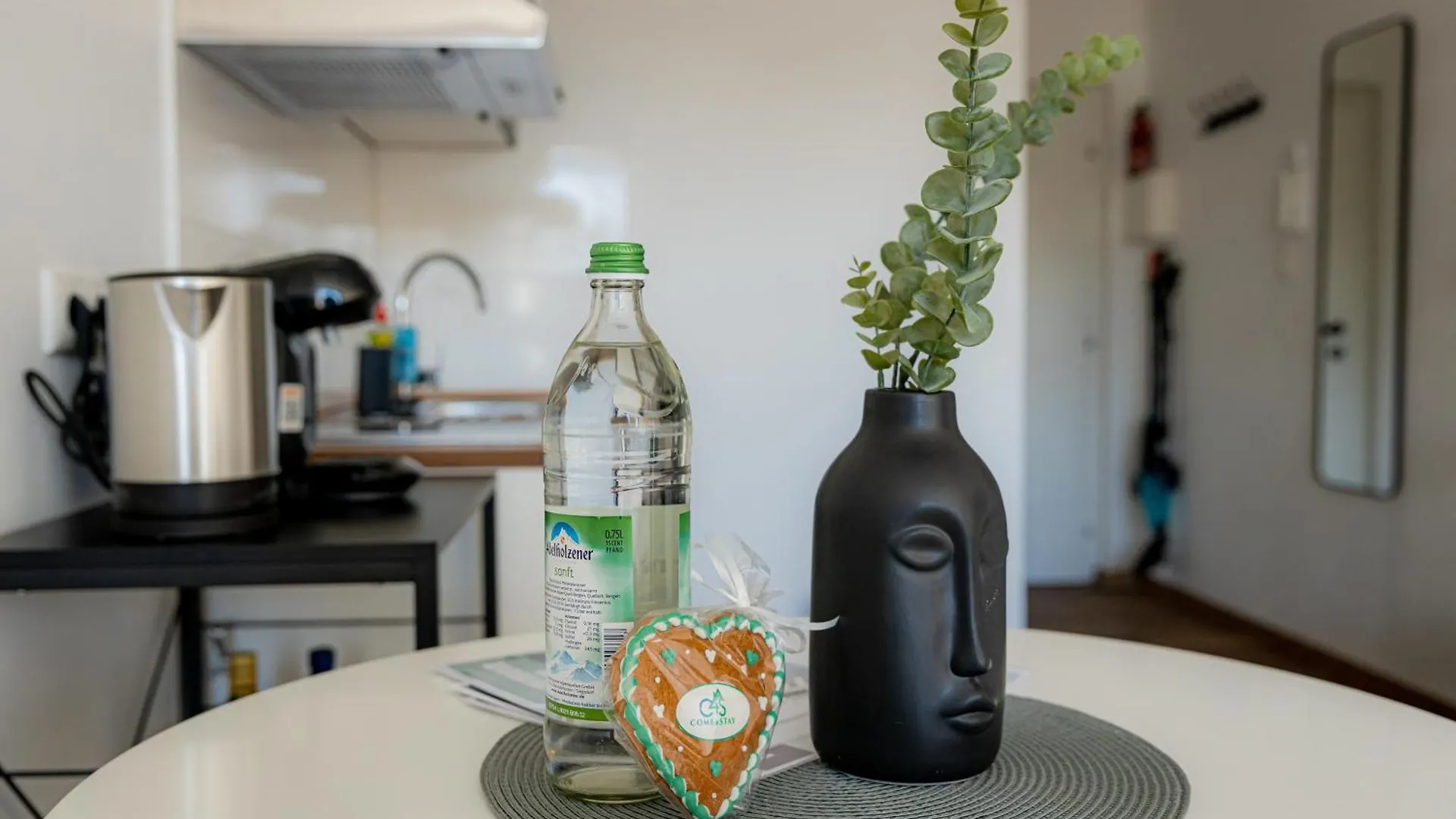 Ferienwohnung *C4S* Passau City Queensize Bett 2 Personen 4K Smart TV Netflix Wifi Küche Dusche WC Smart Check In Parkplatz 0*,